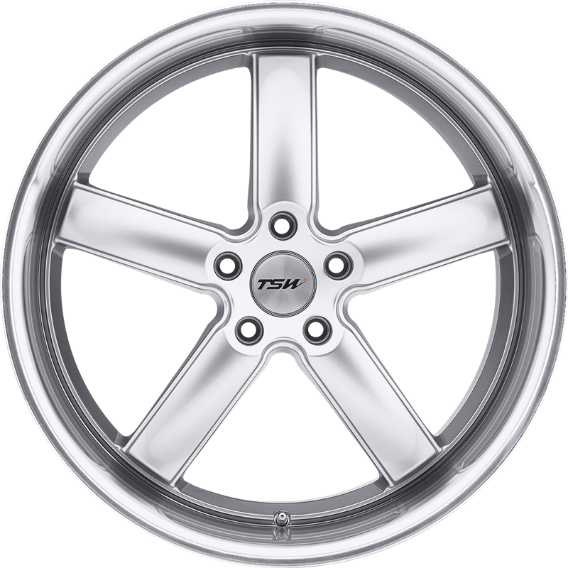 TSW 17x8 Stowe Hyper Silver w/ Mirror Cut Lip +32mm