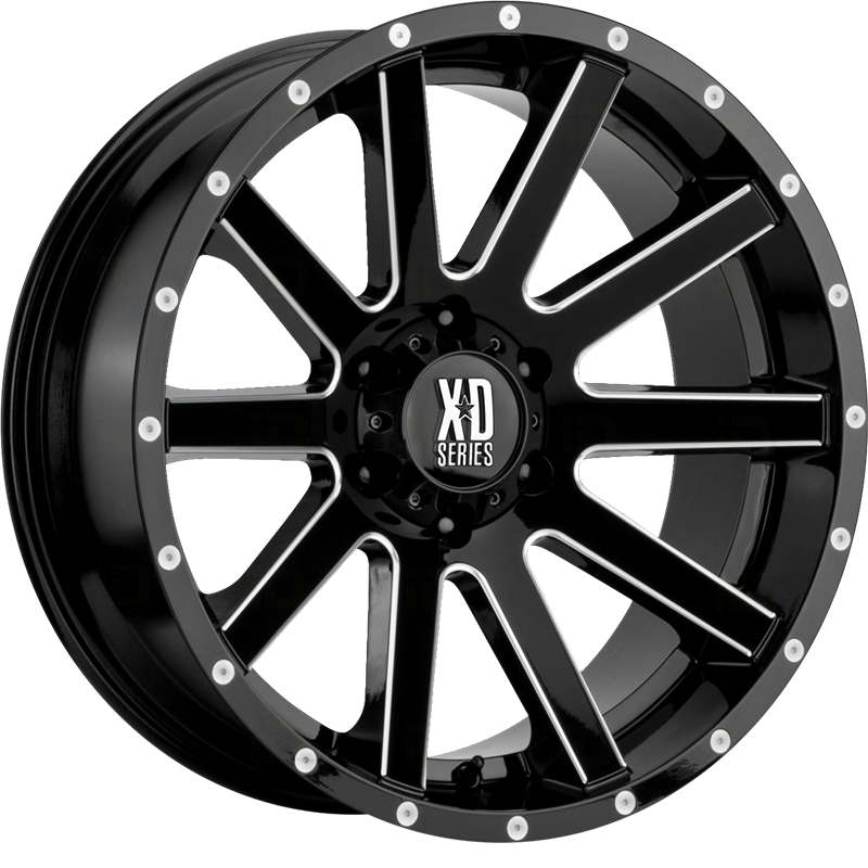 XD 20x10 XD818 Heist Gloss Black Milled -24mm