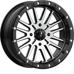 MSA Offroad Wheels 15x7 M37 Brute Beadlock Gloss Black Machined +10mm