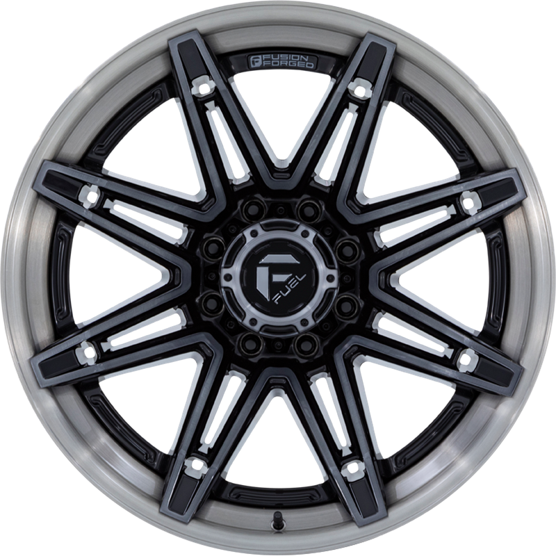 Fuel 20x10 FC401 Brawl Gloss Black w/ Brushed Face and Gray Tint -18mm