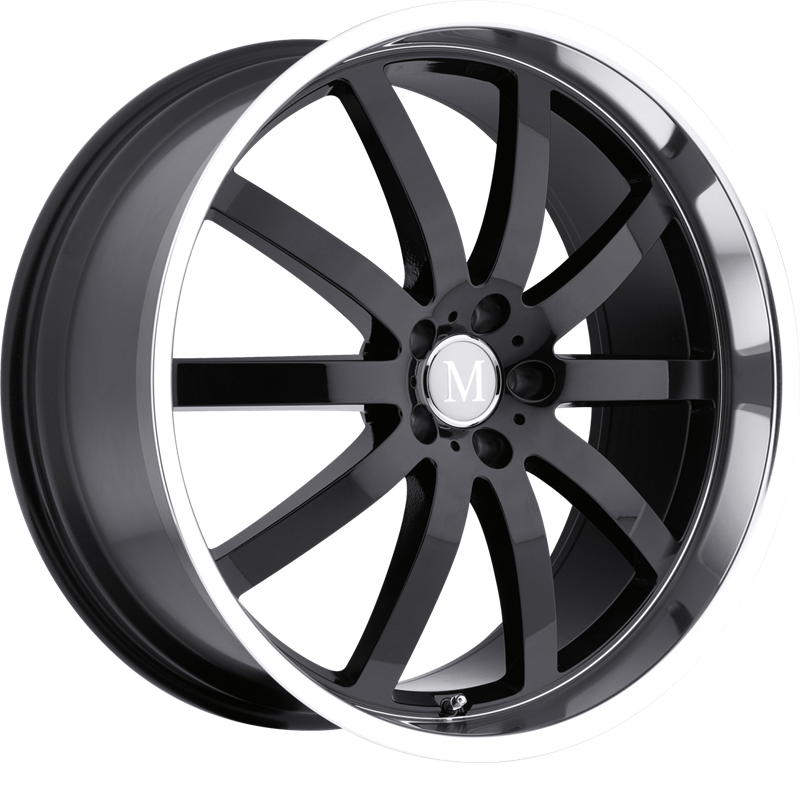 Mandrus 20x10 Wilhelm Gloss Black w/ Mirror Cut Lip +25mm