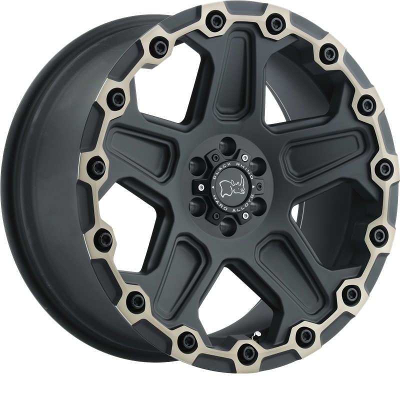 Black Rhino 20x9.5 Cog Matte Black w/ Machined Face and Dark Matte Tint -18mm