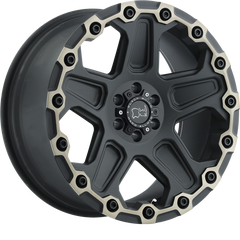 Black Rhino 20x9.5 Cog Matte Black w/ Machined Face and Dark Matte Tint -18mm