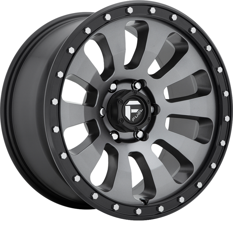 Fuel 20x9 D648 Tactic Matte Gunmetal w/ Black Bead Ring +20mm