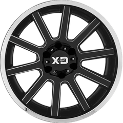 XD 20x10 XD200 Heist Chrome w/ Gloss Black Milled Lip -18mm