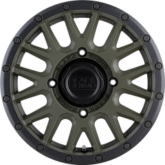 Black Rhino Powersports 15x7 La Paz UTV Olive Drab Green w/ Black Lip +51mm