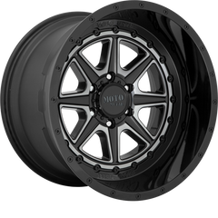 Moto Metal 20x12 MO801 Phantom Gloss Black w/ Gray Tint -44mm