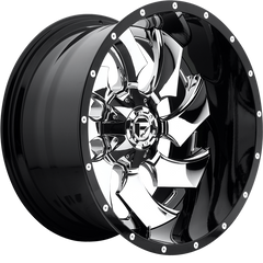 Fuel 20x10 D240 Cleaver Chrome Face w/ Gloss Black Lip -19mm
