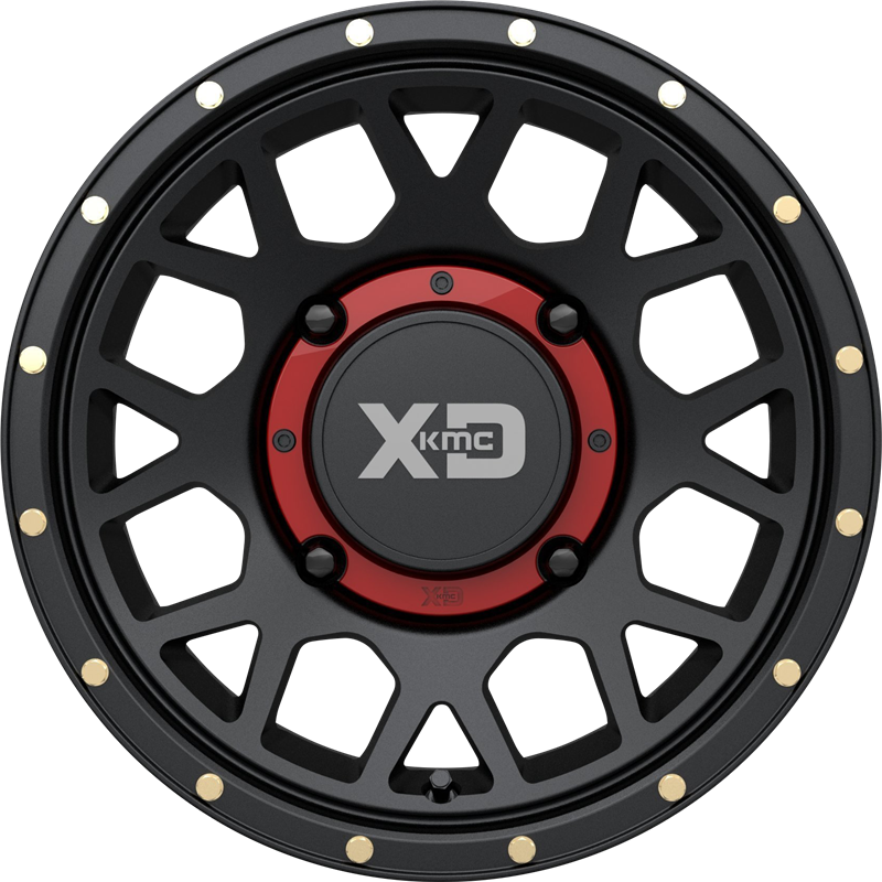 XD Powersports 15x6 XS135 Grenade Satin Black +38mm