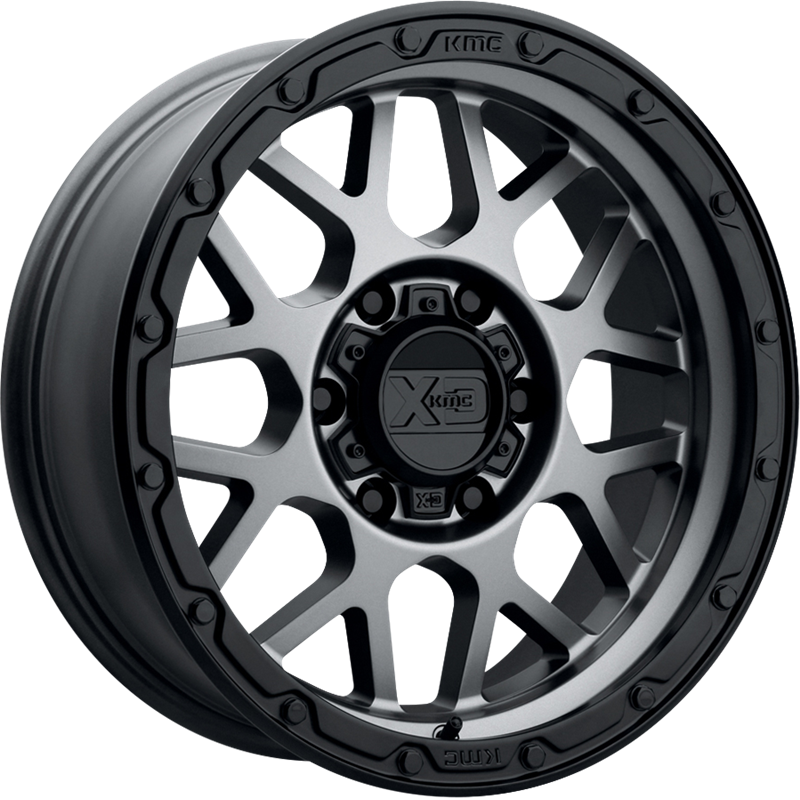XD 17x8.5 XD135 Grenade OR Matte Gray w/ Matte Black Lip +0mm
