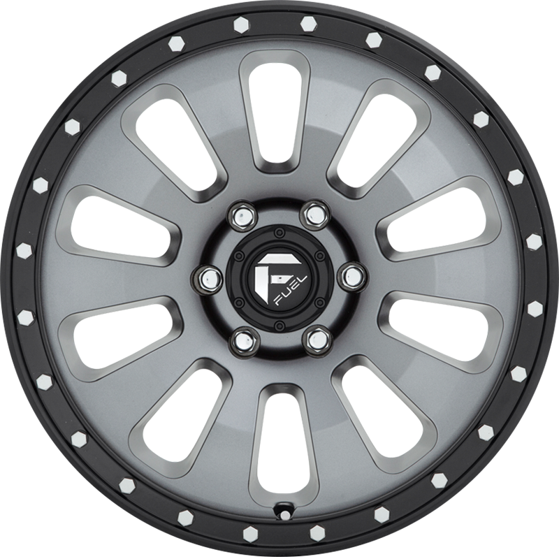 Fuel 20x9 D648 Tactic Matte Gunmetal w/ Black Bead Ring +20mm