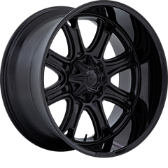 Fuel 20x9 Darkstar Matte Black w/ Gloss Black Lip +1mm