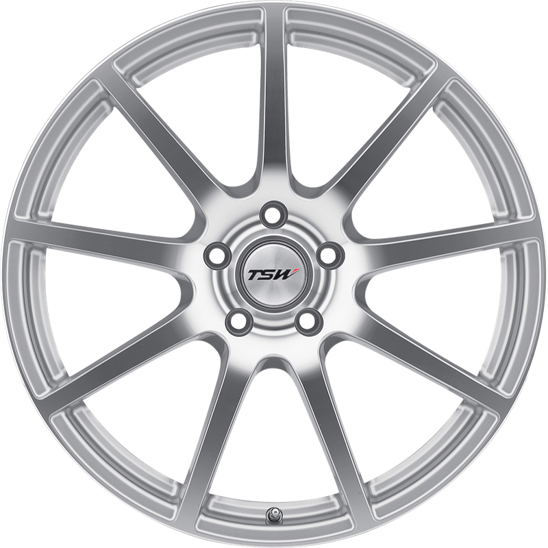 TSW 17x8 Interlagos Silver w/ Mirror Cut Face +45mm