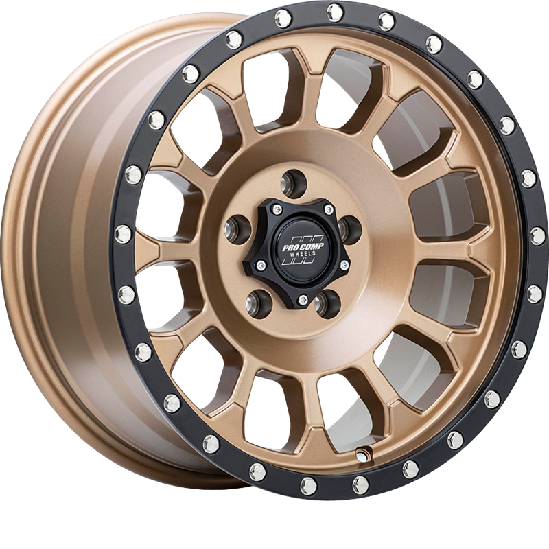 Pro Comp 17x8.5 PA34 Rockwell Matte Bronze w/ Black Lip +0mm