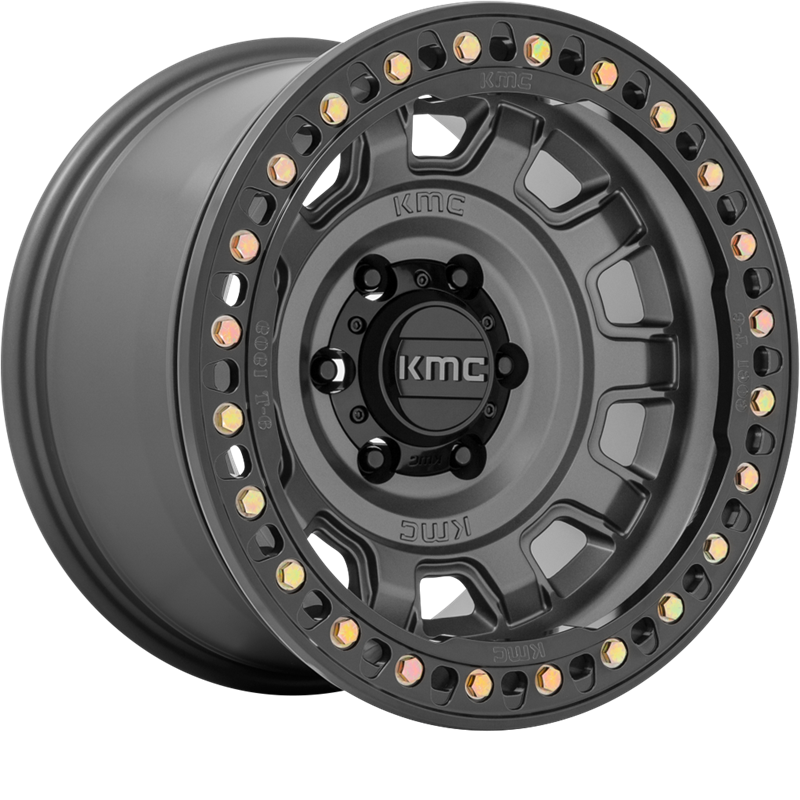 KMC 17x9 KM236 Tank Beadlock Anthracite -15mm