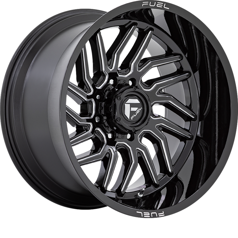 Fuel 20x9 D807 Hurricane Gloss Black Milled +1mm