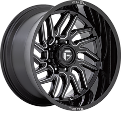 Fuel 20x9 D807 Hurricane Gloss Black Milled +1mm