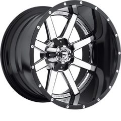 Fuel 20x10 D260 Maverick Chrome Face w/ Gloss Black Lip -19mm