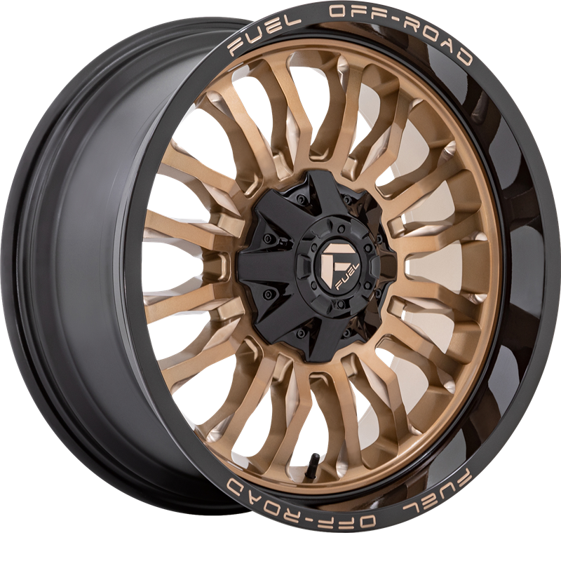 Fuel 20x10 D797 Arc Platinum Bronze w/ Black Lip -18mm