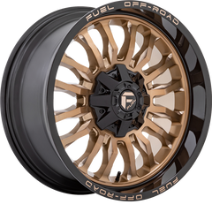 Fuel 20x10 D797 Arc Platinum Bronze w/ Black Lip -18mm