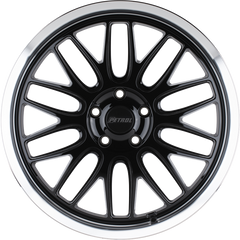 Petrol 16x7 P4C Gloss Black w/ Machined Lip +40mm