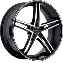 Asanti 20x10 ABL-7 Machined Face w/ Black Lip +45mm