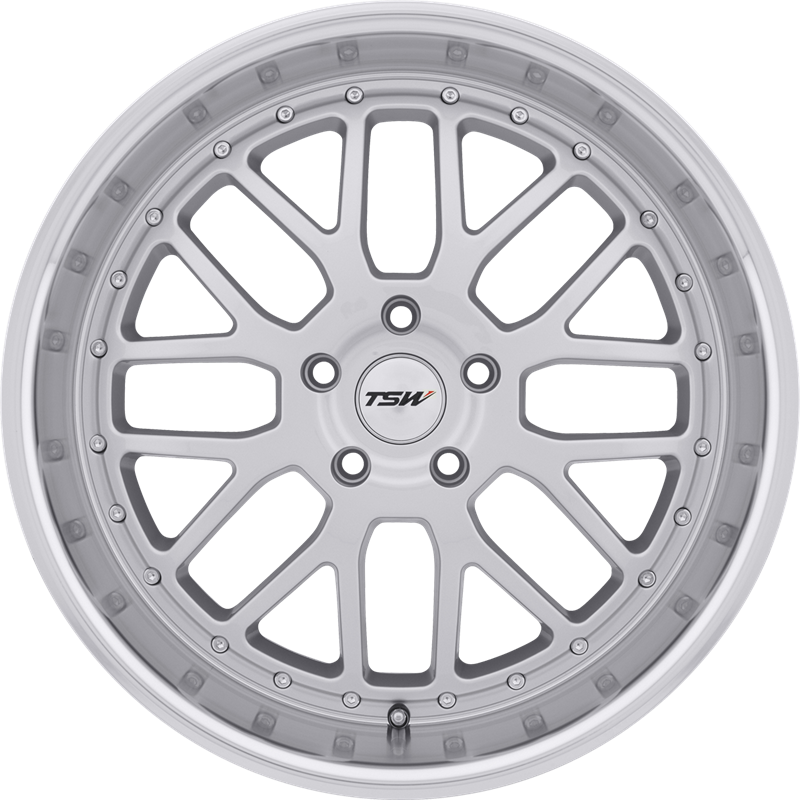 TSW 17x8 Valencia Silver w/ Mirror Cut Lip +45mm