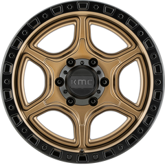 KMC 18x8.5 KM539 Portal Satin Bronze w/ Satin Black Lip +18mm