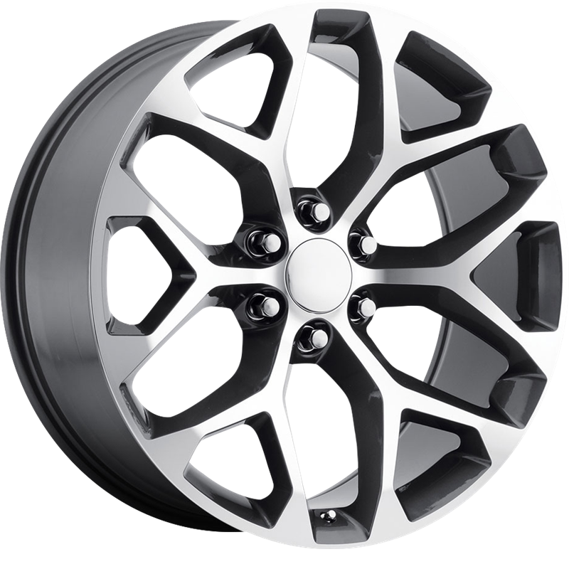 Performance Replicas 20x9 PR176 Gunmetal w/ Machined Face +24mm