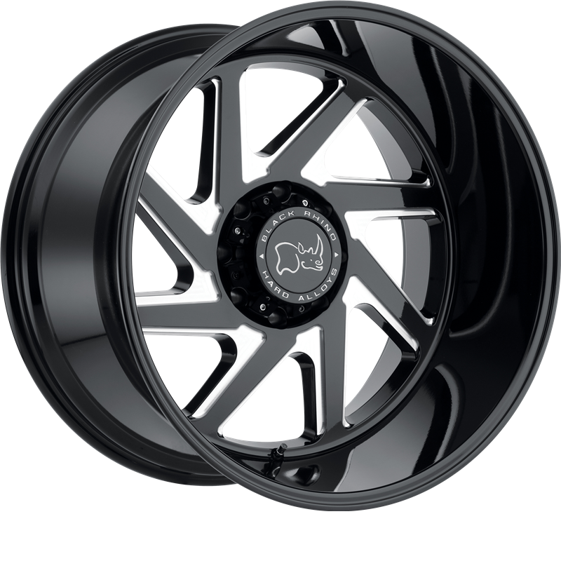 Black Rhino 20x12 Swerve Gloss Black w/ Double Milled Spokes -44mm