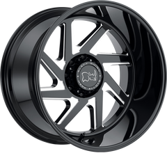 Black Rhino 20x12 Swerve Gloss Black w/ Double Milled Spokes -44mm