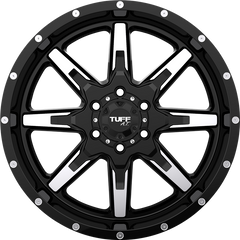 Tuff 20x10 T15 Gloss Black w/ Machined Face -19mm