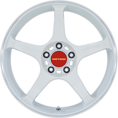 Motegi Racing 18x9.5 MR159 Battle V Matsuri White Pearl w/ Machined Lip Stripe +25mm