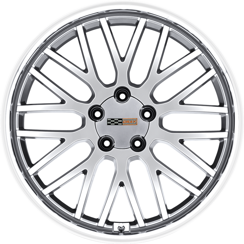 Cray 20x10.5 Manta Hyper Silver w/ Mirror Cut Lip +65mm