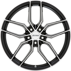 Petrol 19x8 P5C Gloss Black w/ Machined Face +35mm