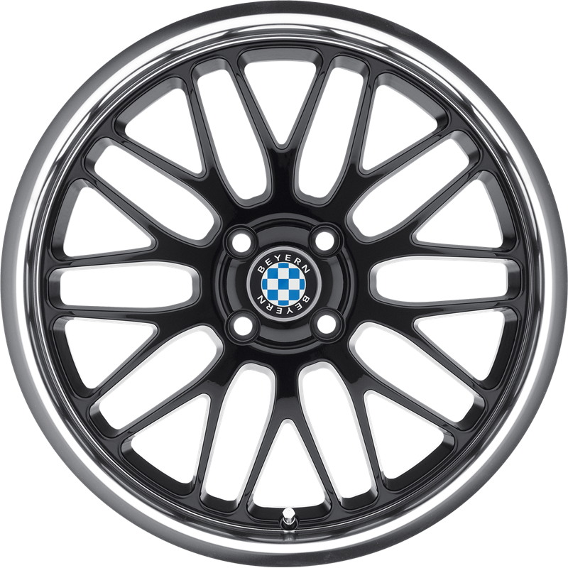 Beyern 20x8.5 Mesh Gloss Black w/ Mirror Cut Lip +20mm