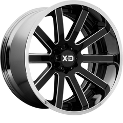 XD 20x10 XD200 Heist Chrome w/ Gloss Black Milled Lip -18mm