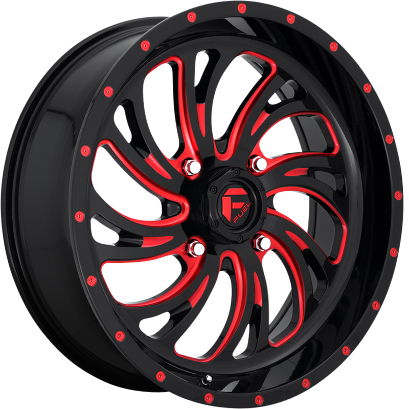 Fuel UTV 20x7 D642 Kompressor Gloss Black w/ Candy Red +13mm