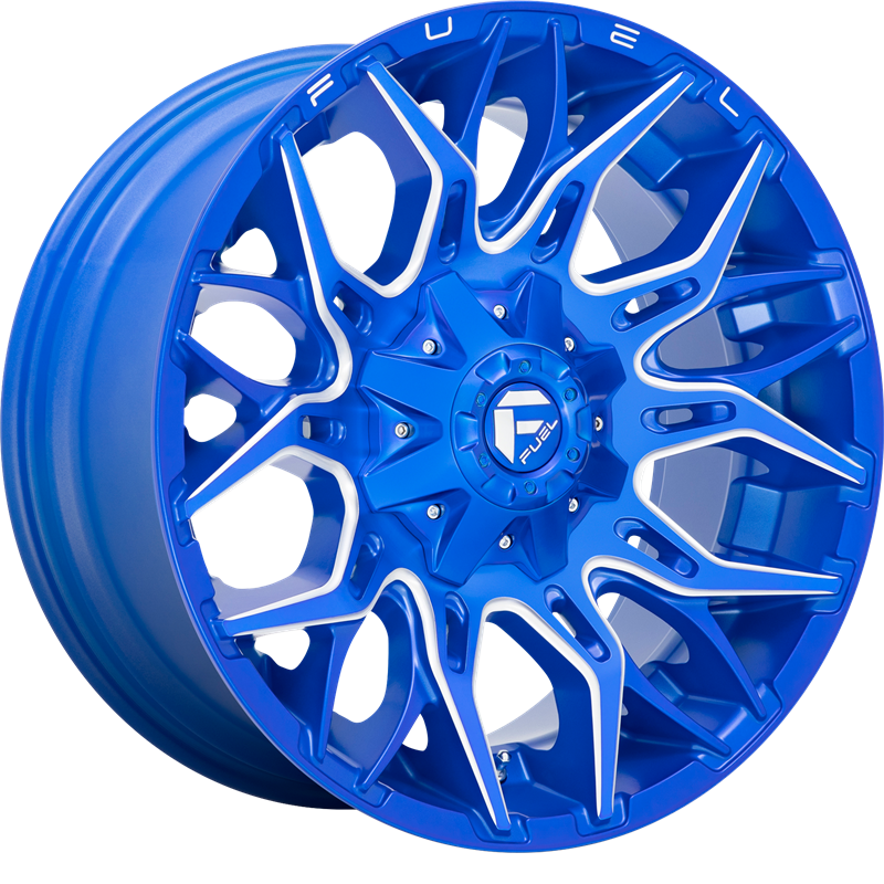 Fuel 20x9 D770 Twitch Anodized Blue Milled +1mm