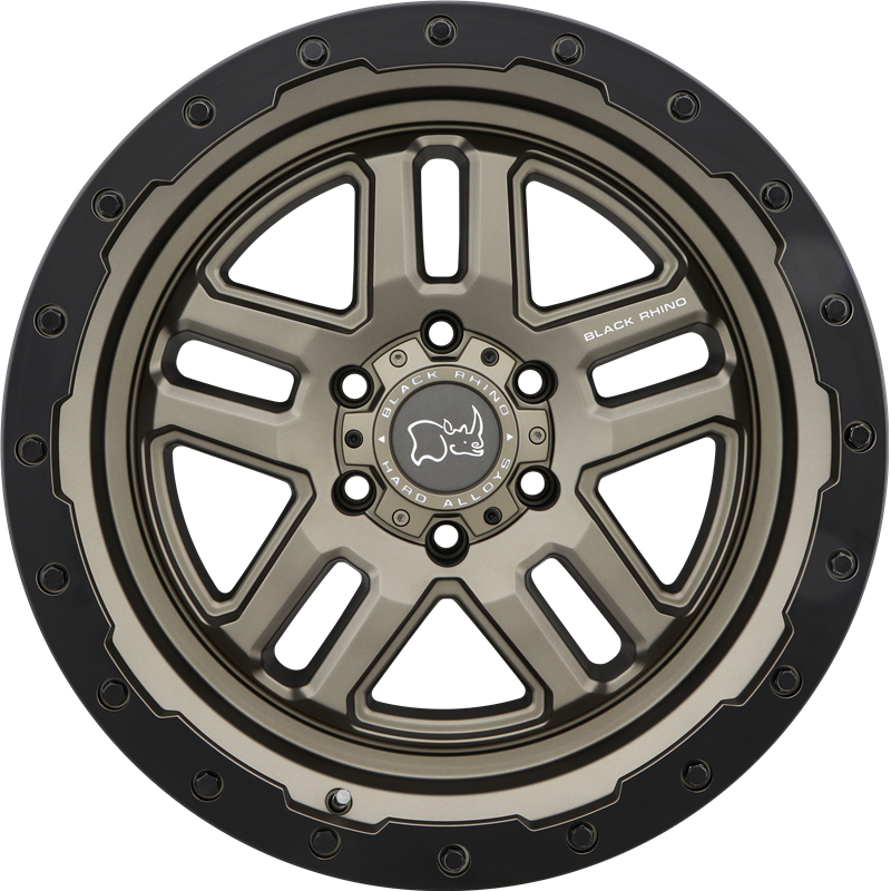 Black Rhino 20x9.5 Barstow Matte Bronze w/ Matte Black Ring +12mm