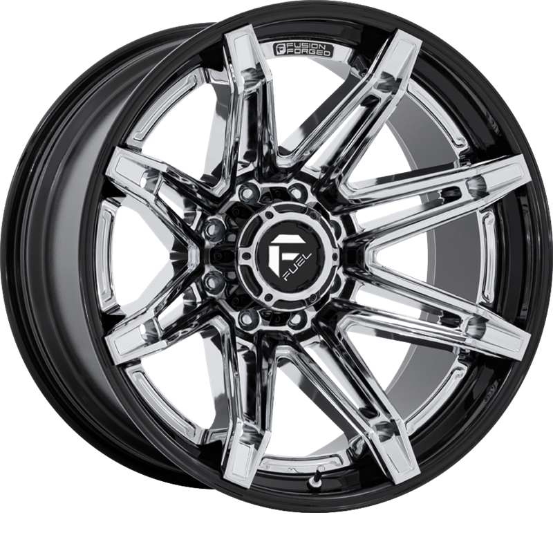 Fuel 20x10 FC401 Brawl Chrome w/ Gloss Black Lip -18mm