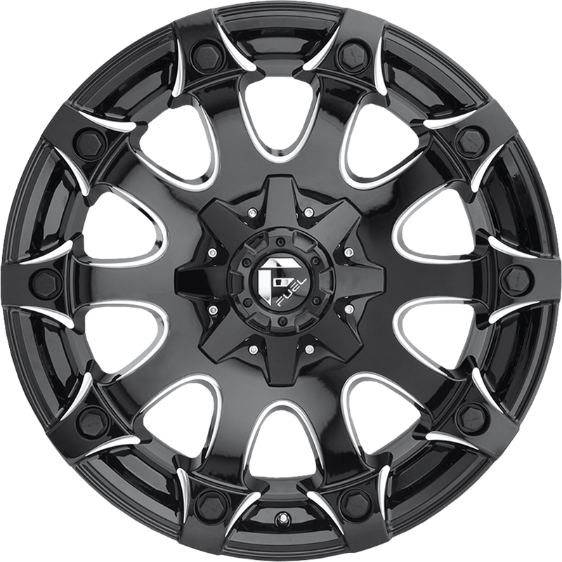 Fuel 17x9 D578 Battle Axe Gloss Black Milled -12mm