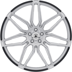 Asanti 20x10.5 ABL-11 Sirius Brushed Silver w/ Carbon Fiber Insert +45mm