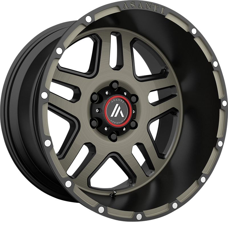 Asanti 20x12 AB809 Enforcer Matte Black w/ Machined Tint -44mm