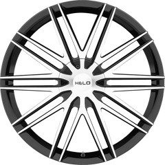 Helo 17x7.5 HE880 Gloss Black w/ Machined Face +42mm