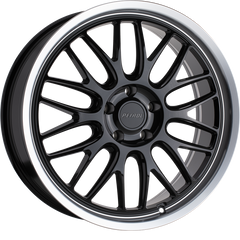 Petrol 16x7 P4C Gloss Black w/ Machined Lip +40mm