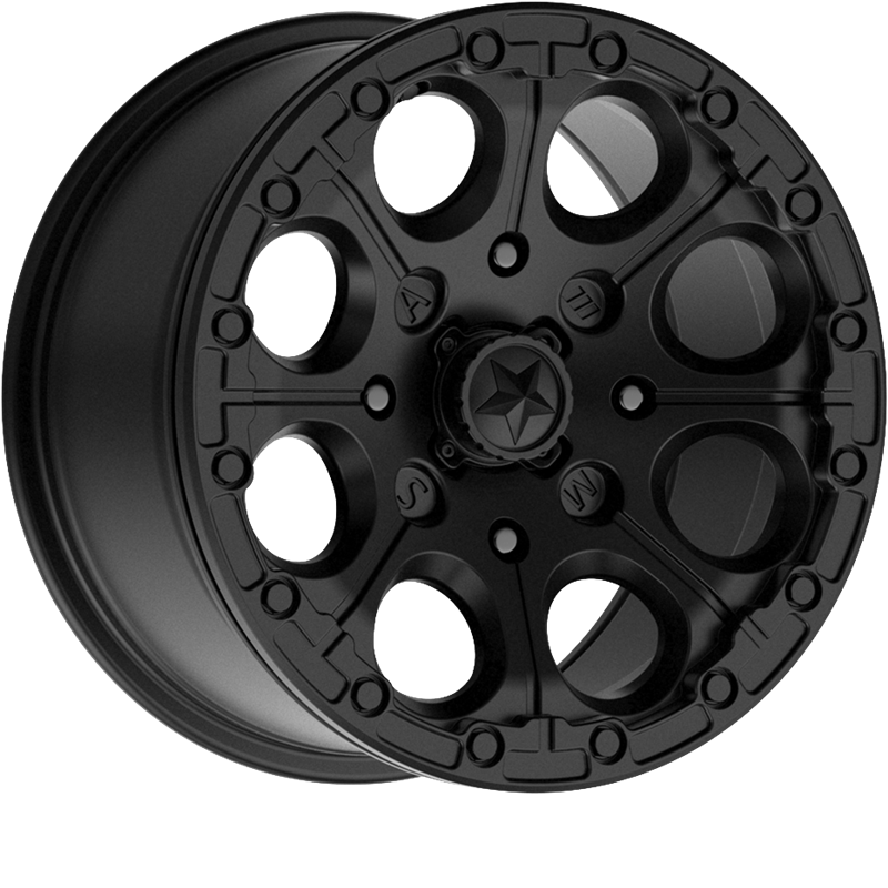 MSA Offroad Wheels 14x7 M44 Cannon Beadlock Satin Black +10mm