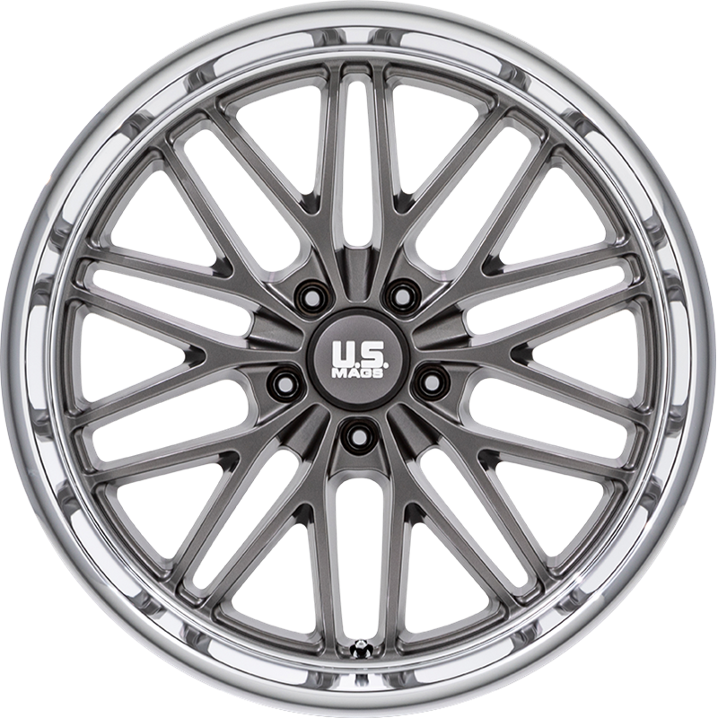 US Mags 20x10 U139 Santa Cruz Anthracite w/ Diamond Cut Lip +6mm