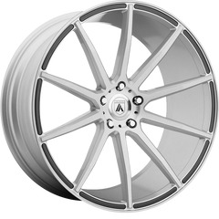 Asanti 20x10 ABL-20 Aries Brushed Silver +45mm