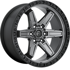 Fuel 17x9 D698 Kicker Matte Gunmetal w/ Black Bead Ring -12mm